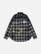 Plaid Oversized Button-Up Shirt