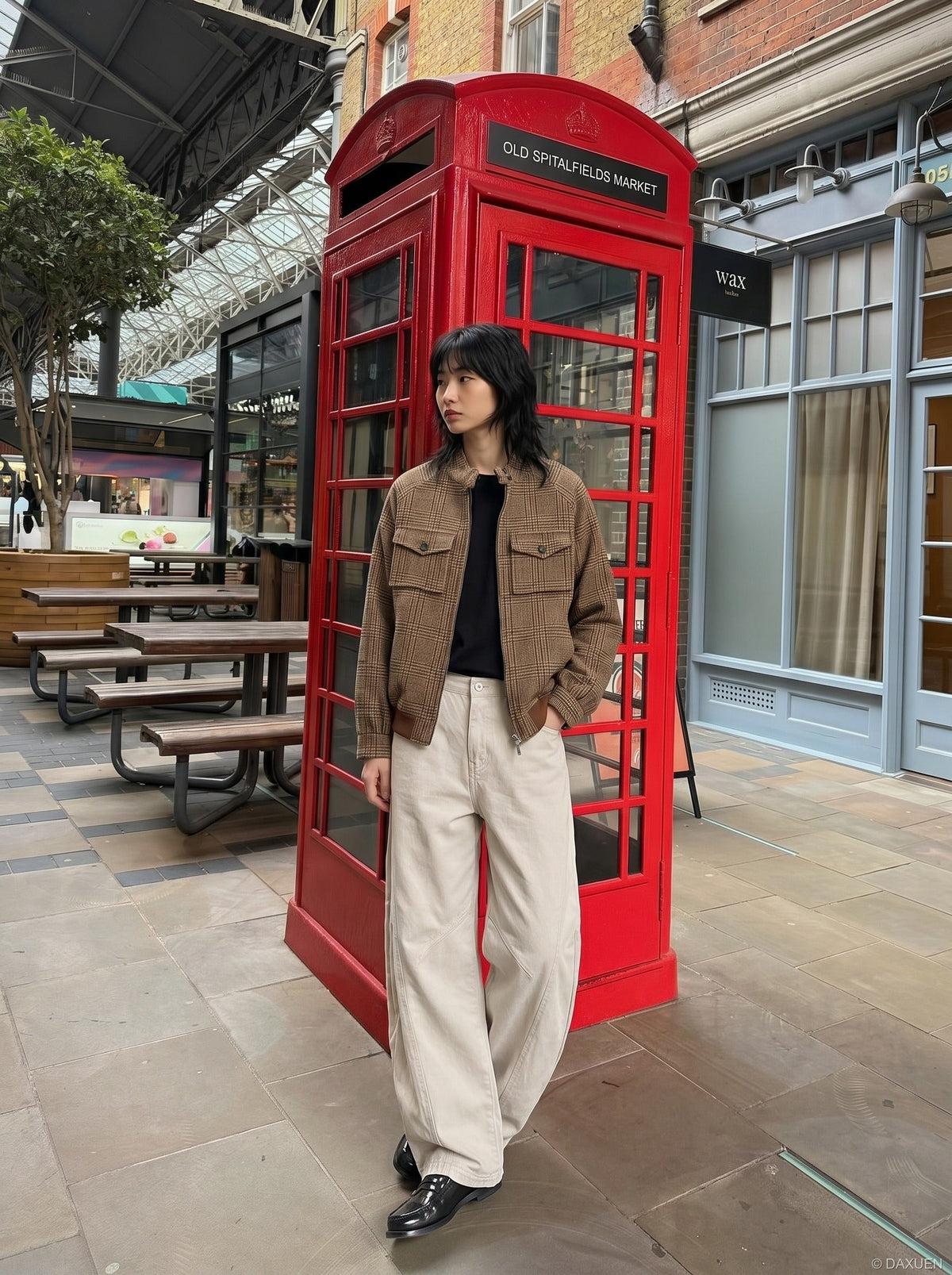 Puddle Effect Wide-Leg Pants