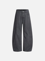 Puddle Effect Wide-Leg Pants