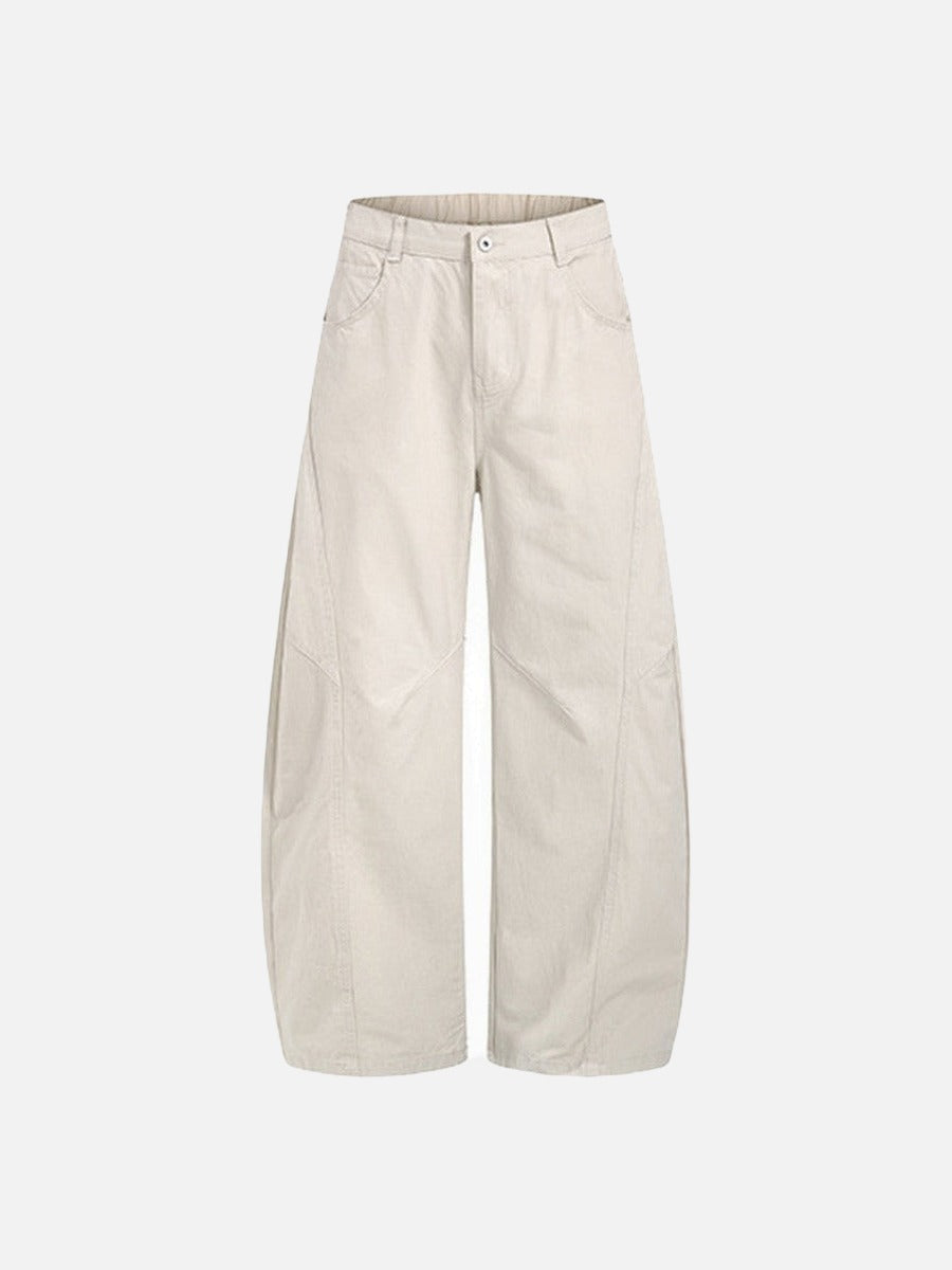 Puddle Effect Wide-Leg Pants