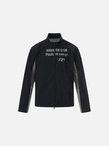 Reflective Text Graphic Stand-Collar Jacket