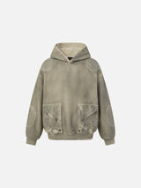 Sage Green Oversized Waffle Knit Hoodie
