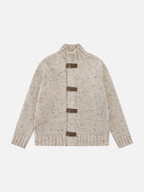 Speckled Knit Cardigan with Toggle Closure