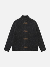 Speckled Knit Cardigan with Toggle Closure