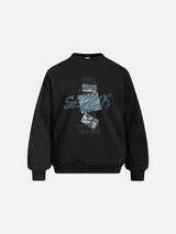 Stacked Eye Graphic Oversized Sweatshirt