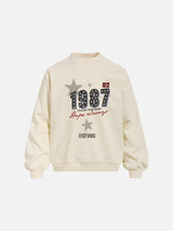 Star-Graphic Oversized Fleece Sweatshirt