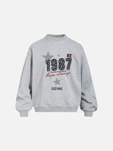 Star-Graphic Oversized Fleece Sweatshirt