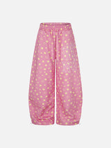 Star Wide-Leg Casual Pants