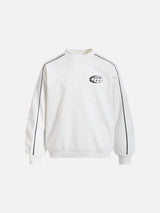Stylized Oval Graphic Fleece Sweatshirt