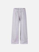 Subtle Plaid Wide-Leg Trousers