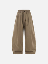 Wide-Leg Black Linen Pants