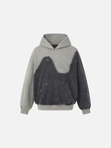 Two-Tone Acid-Wash Oversized Hoodie