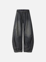 Washed Dark Grey Balloon Pants