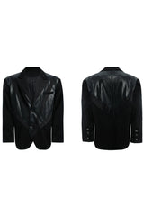 Dekonstruierter PU-Blazer 