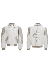Vintage-Jacke mit Schlangenmuster 