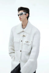 Faux Mink Fuzzy Knit Sweater