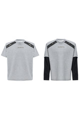 Dekonstruiertes Colorblock-T-Shirt 
