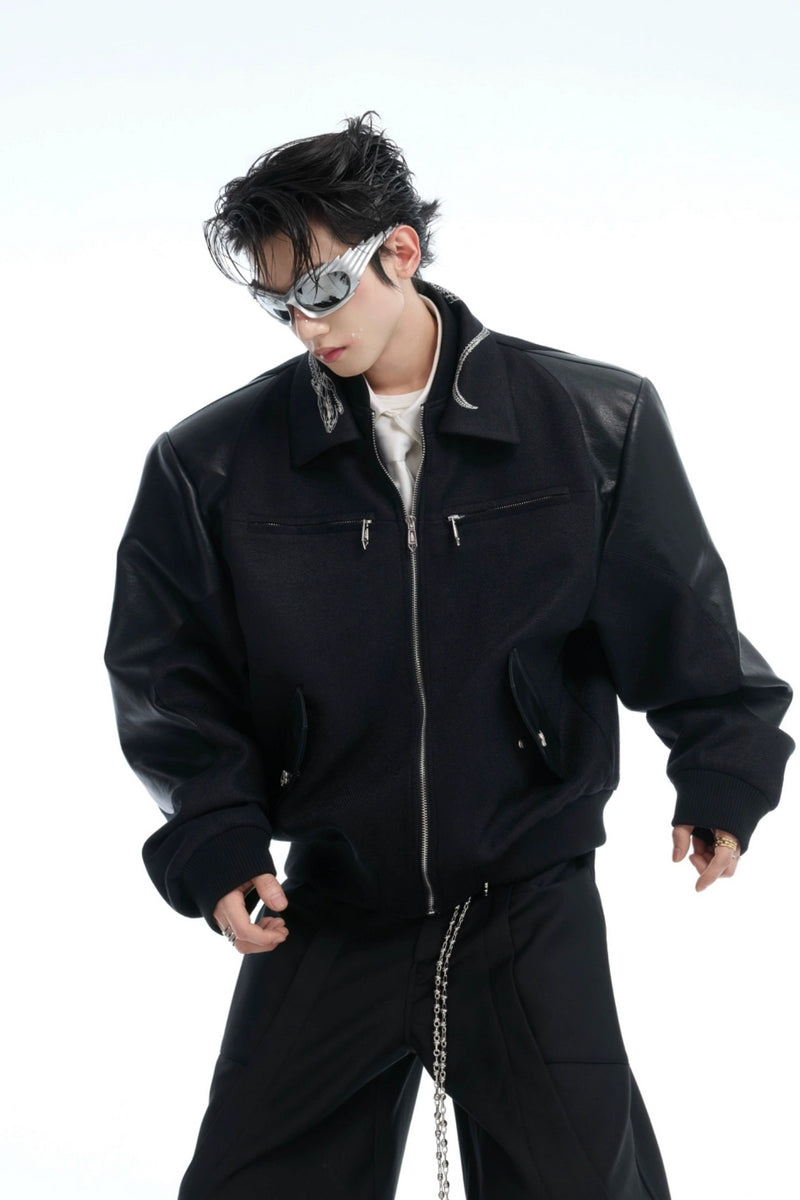 Vintage-Jacke mit Schlangenmuster 