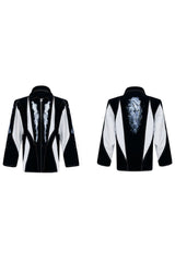 Deconstructed Contrast Dye Oversized Patchwork Jacket