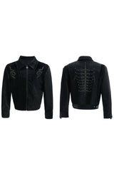 PU-Jacke mit Schlangenmuster 