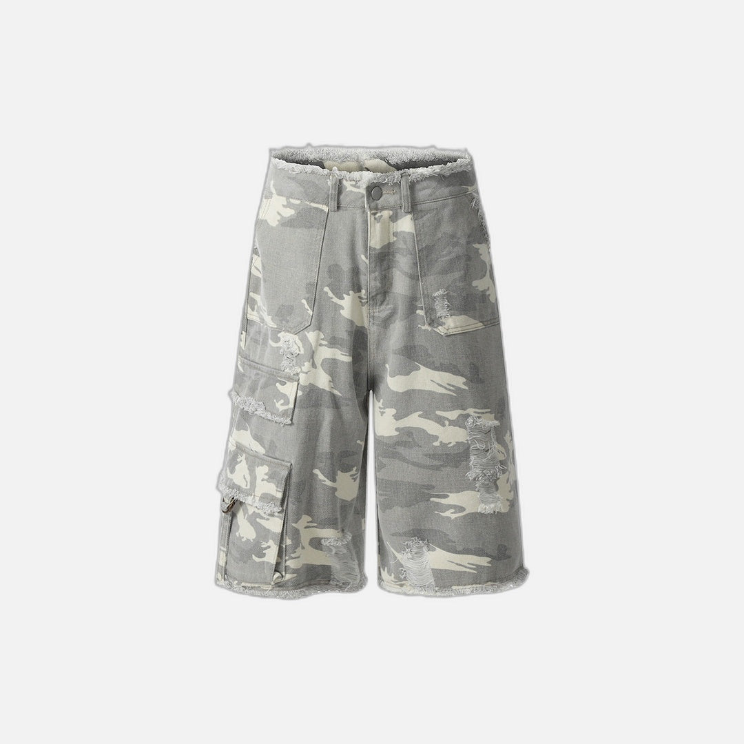 Leopard Print Camouflage Crock Shorts