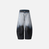 Jean plissé tie-dye dégradé audacieux