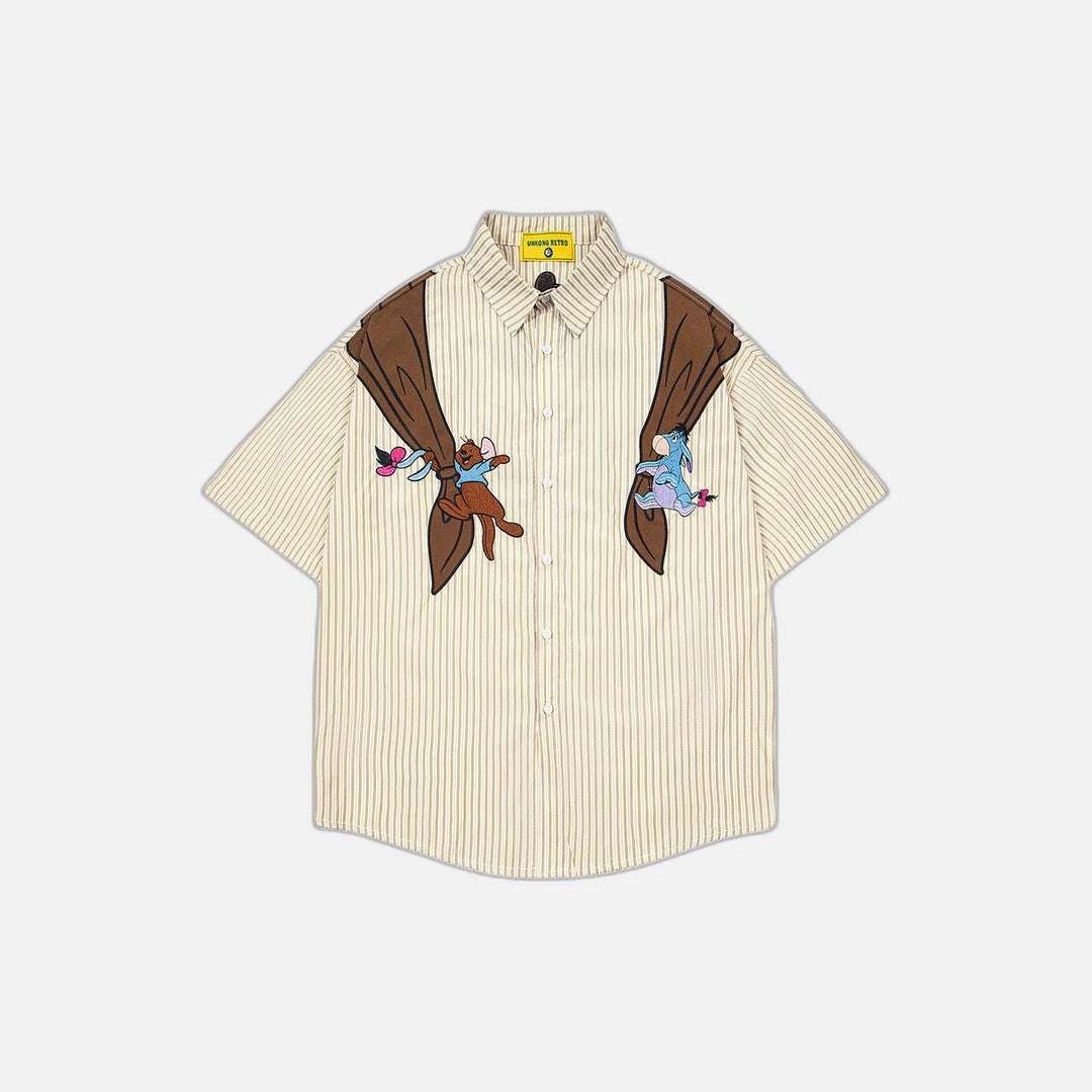 Chemise d'été à rayures verticales pour garçon