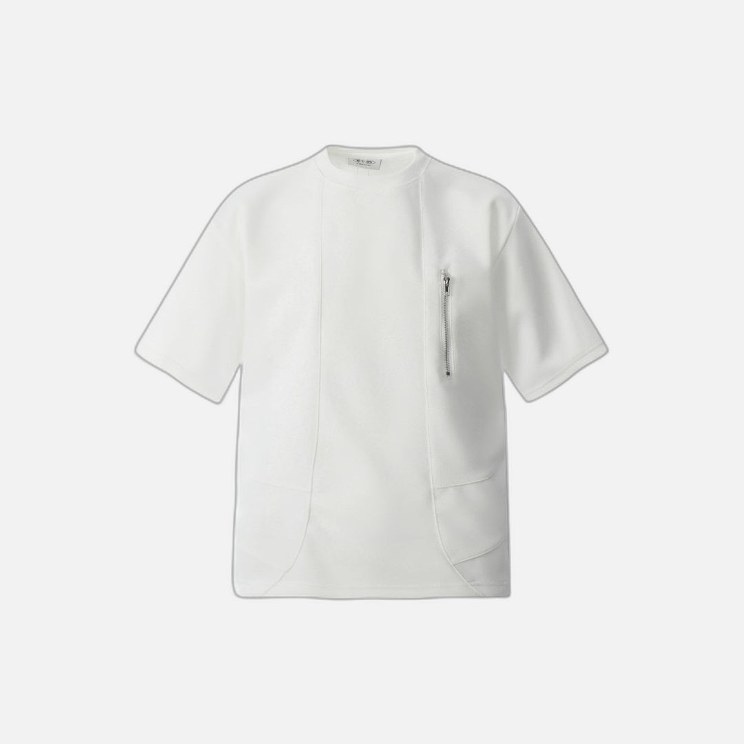 Unverwechselbares Freizeit-T-Shirt mit Reißverschluss von der High Street