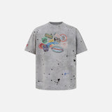 Kurzarm-T-Shirt im Vintage-Stil mit amerikanischem Aufdruck