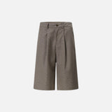 Vintage Plaid Casual Wide-Leg Jorts