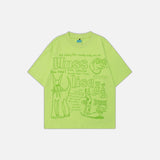 Lässiges T-Shirt mit Rundhalsausschnitt und kreativem Cartoon-Print