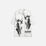 Abstract Angel Printed Short-Sleeve Shirt