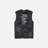 Waist Tie-Dye English Letter Tank