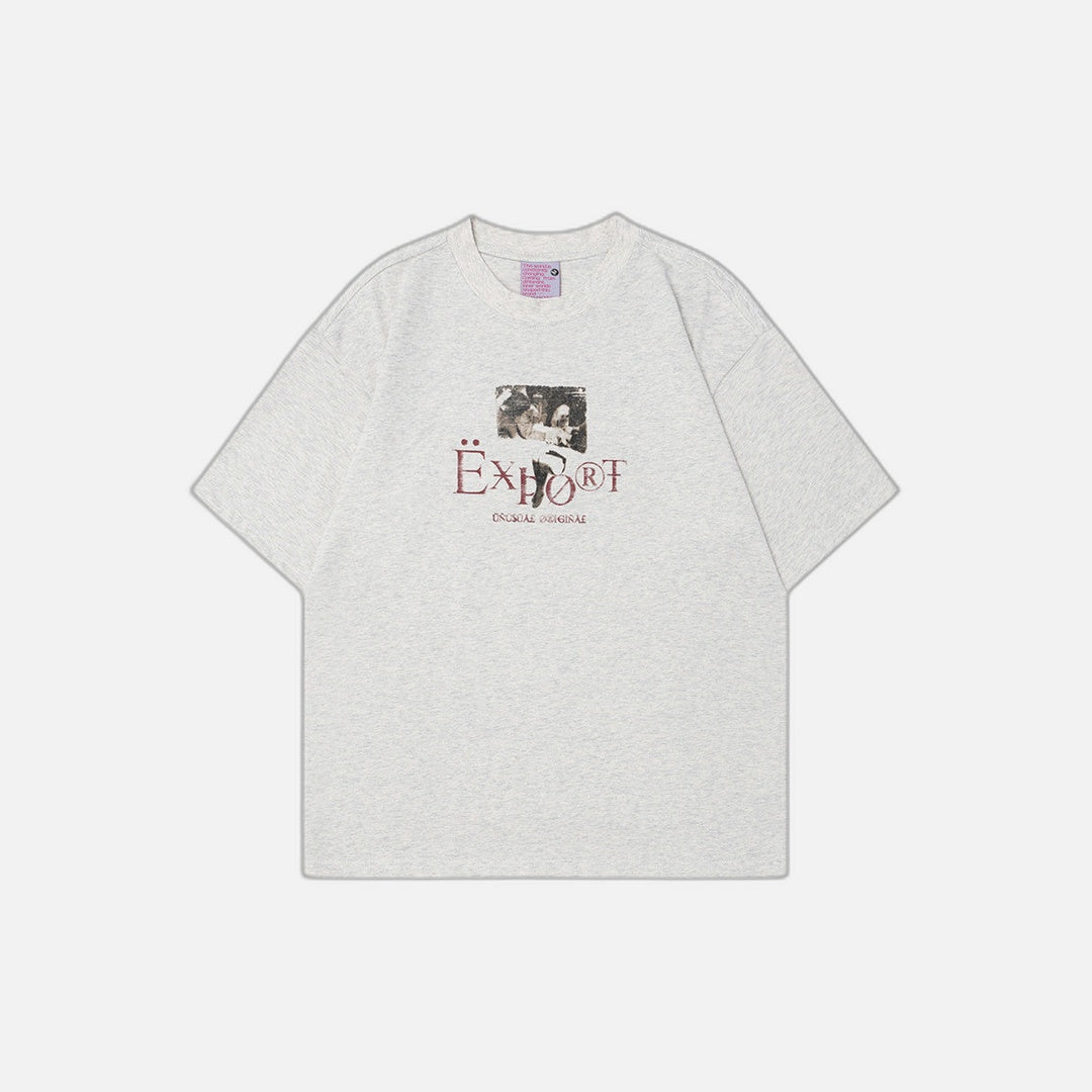 Vintage American Letter Print T-Shirt