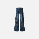 Multi Pocket Wide Leg Denim