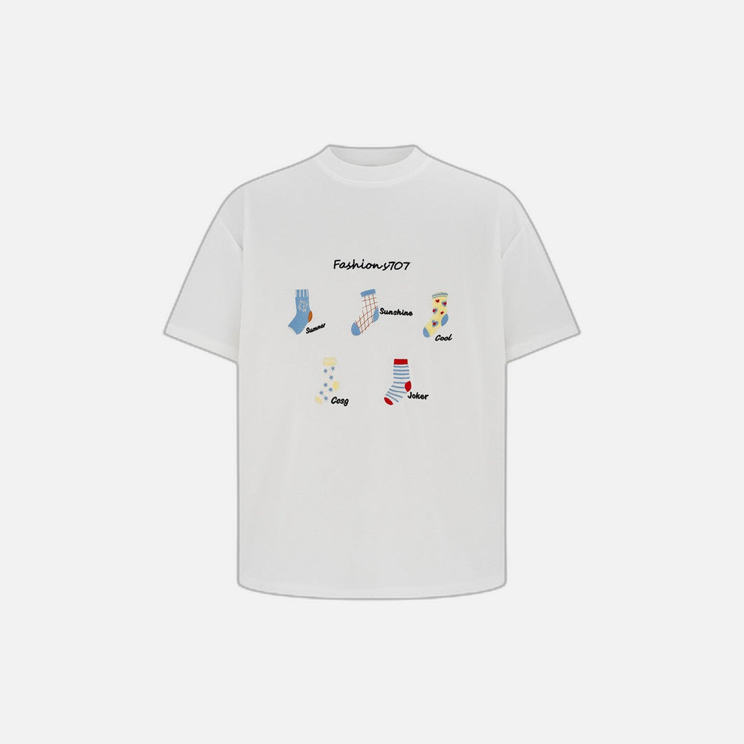 T-shirt à col rond ample style américain