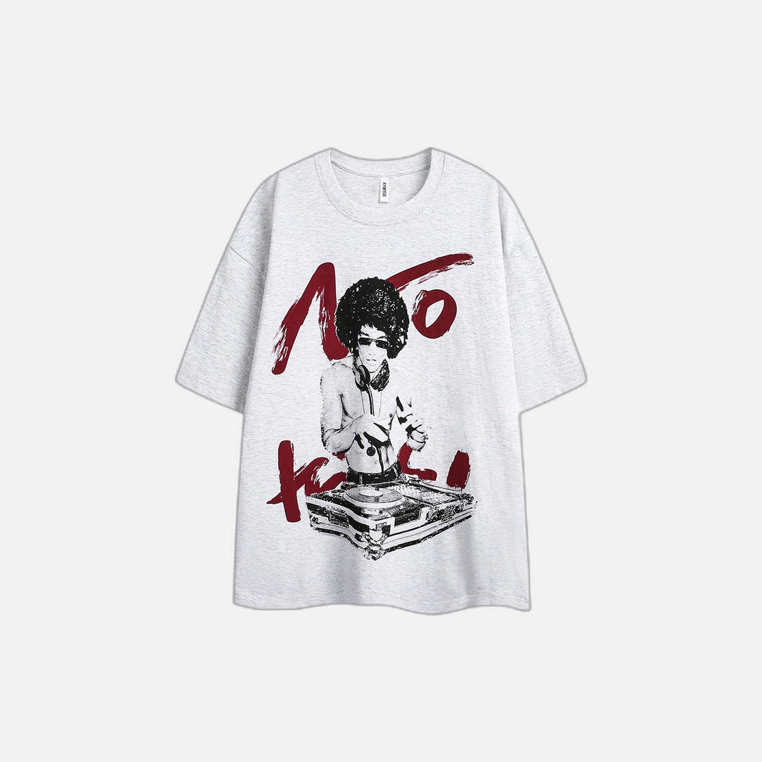 Buntes T-Shirt mit Charakterdruck und lockerer Passform