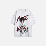 Buntes T-Shirt mit Charakterdruck und lockerer Passform