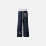 Vibrant Color Matching Loose Wide-Leg Pants