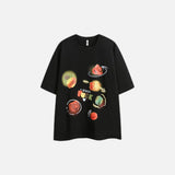 フルーツプリント ゆったり半袖Tシャツ