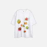 フルーツプリント ゆったり半袖Tシャツ