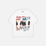 Lässiges Sommer-T-Shirt mit abstraktem Figurendesign