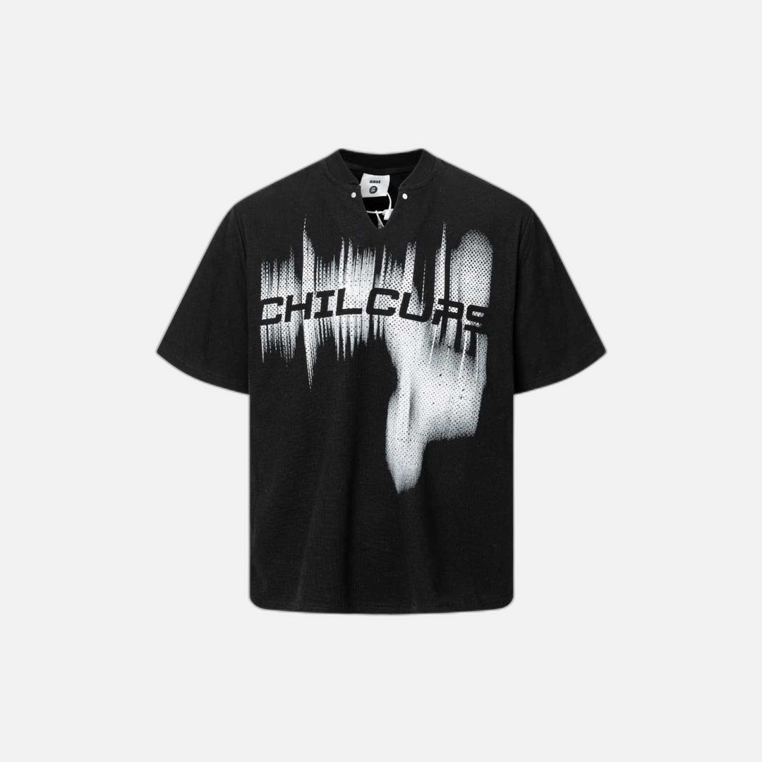 T-shirt décontracté ample à col en V de style américain