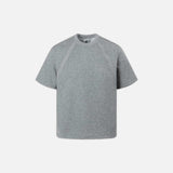 Einfarbiges Sommer-T-Shirt mit Rundhalsausschnitt