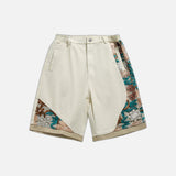 Embroidered Lace Stitched Sports Shorts