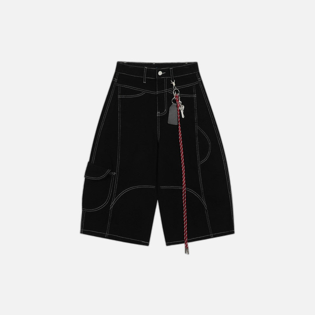 Loose Fit Wide Leg Cropped Jorts