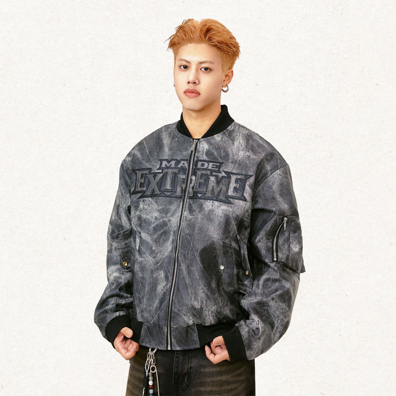 Loose Washed Embroidered Jacket