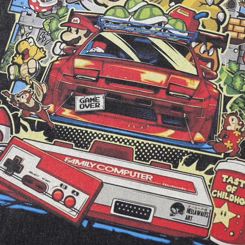 Lose Mario-Auto-Print-T-Shirt