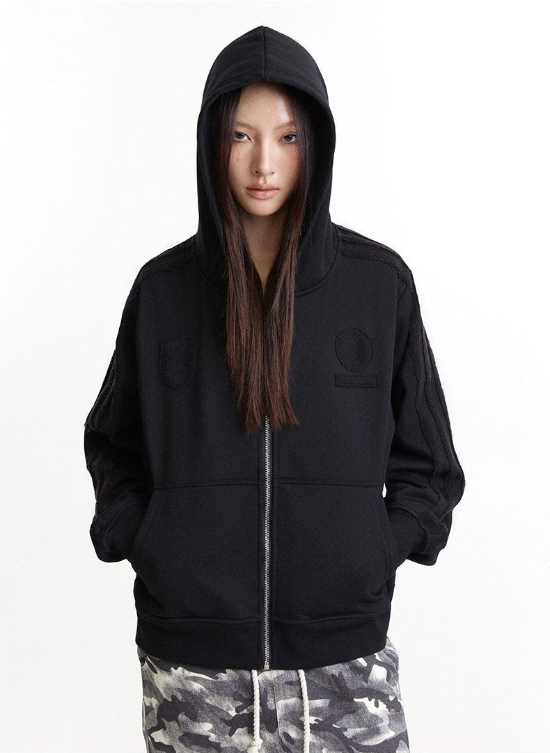 Blank Solid Zip-Up Hoodie