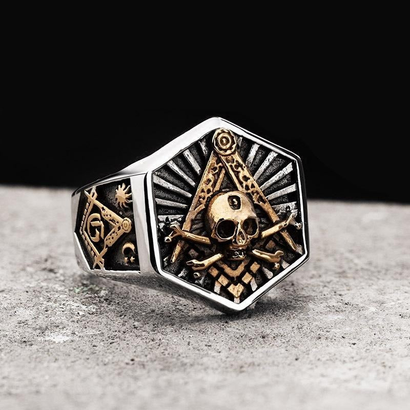 Vintage Titanium Steel Skull Ring